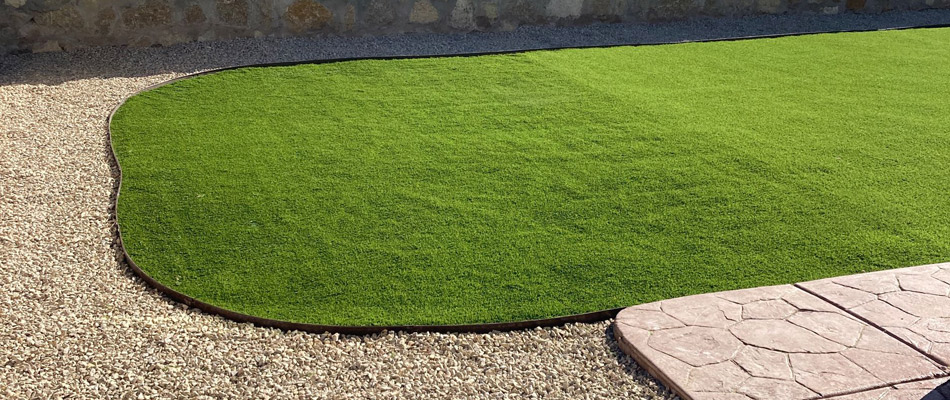 Artificial turf installed for landscape in El Paso, TX.